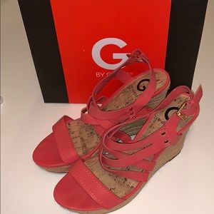 G By Guess Ethela Women’s 9 1/2 M Strappy Wedge